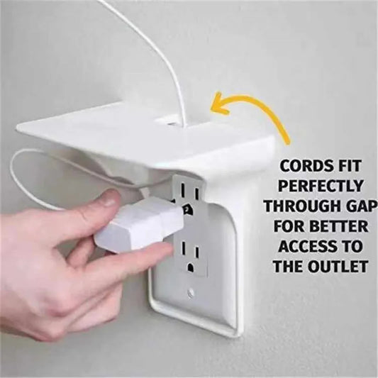 Bedside Storage Mobile Phone Holder Without Punching Socket Bracket Wall Living Room Switch Shelf Socket Plug Charging Bracket