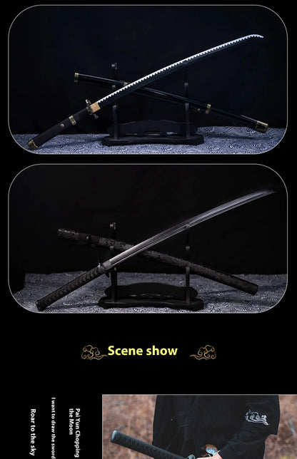 Tai Sword Katana Oriental Draw Sword with Sheath Tang Hengdao Wooden Sword Ancient Style Children's Toy Bamboo Wooden