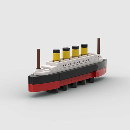 RMS Cruise Sank Titanic Break In Half With Case Model Sets Ship Building Blocks MOC Shipwreck Boat Construction Kid Toys Gifts