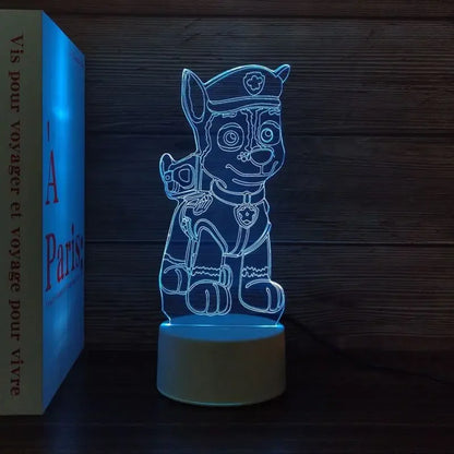 Paw Patrol Cartoon Series 3D Lamp Anime Figure Bedside Table Lamp Led Night Lamp Creative Ornaments Children Toys Birthday Gifts
