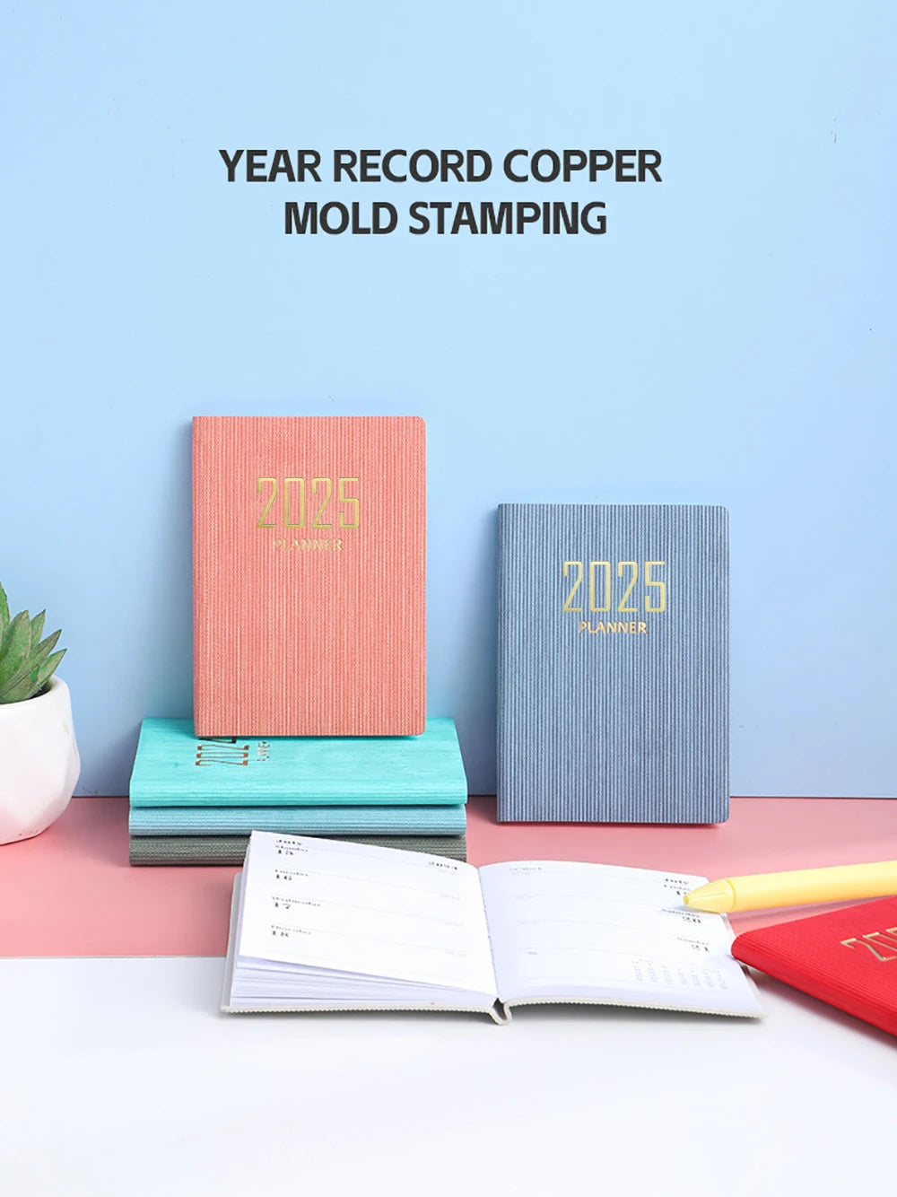 2025 A7 Mini Agenda Book Portable Diary Weekly Planner Notebooks To Do List English Notepad With Calendar School Office Supplies