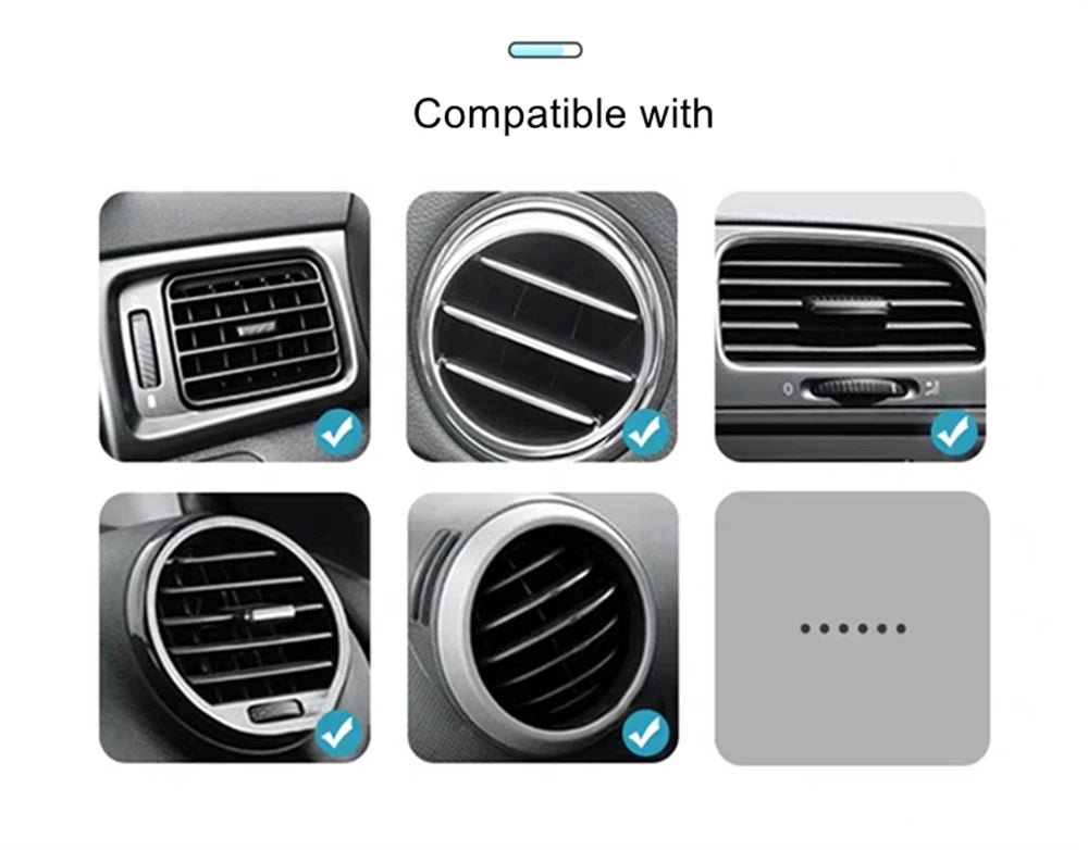 Modelo de aire acondicionado Ambientador de coche Tablero de instrumentos Energía solar Ventilador Difusor Clip de ventilación de aire Acondicionador de aire Forma Fragancia