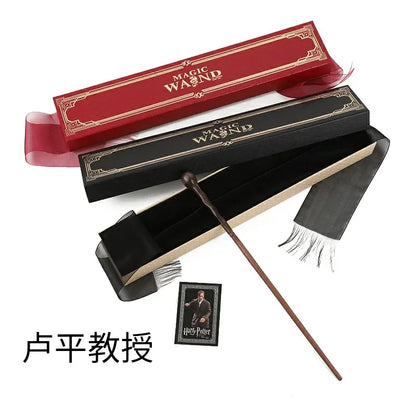 21styles Harry Magic Wand with Hot Stamping Ribbon Box Character Cards Resin Material Cosplay Hermione Prop Voldemort Potter Toy