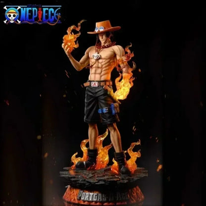 70cm New One Piece Gk Fantasy Third Anniversary 1/3 Ace Super Hugetrendy Statue Anime Decoration Christmas Collect Figures Gift