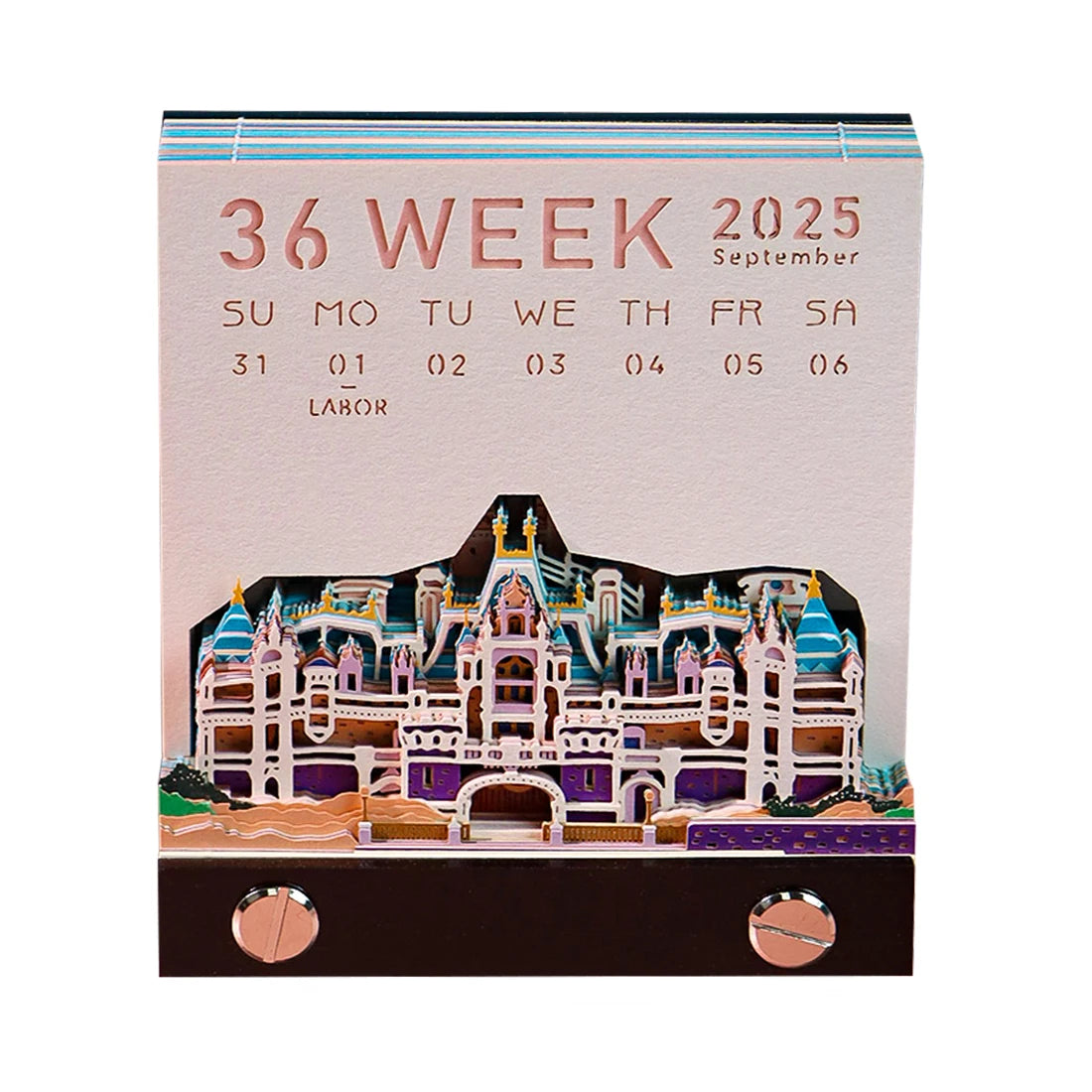 3D Omoshiroi Block Memo Pad Notepads Magical Calendar Magic Castle Sakura Tree Sticky Note Luxury Novelty Gift Items