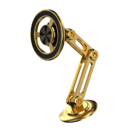 Aluminum alloy magnetic car phone holder, universal 360 ° rotatable shock-absorbing telescopic folding phone holder Accessories
