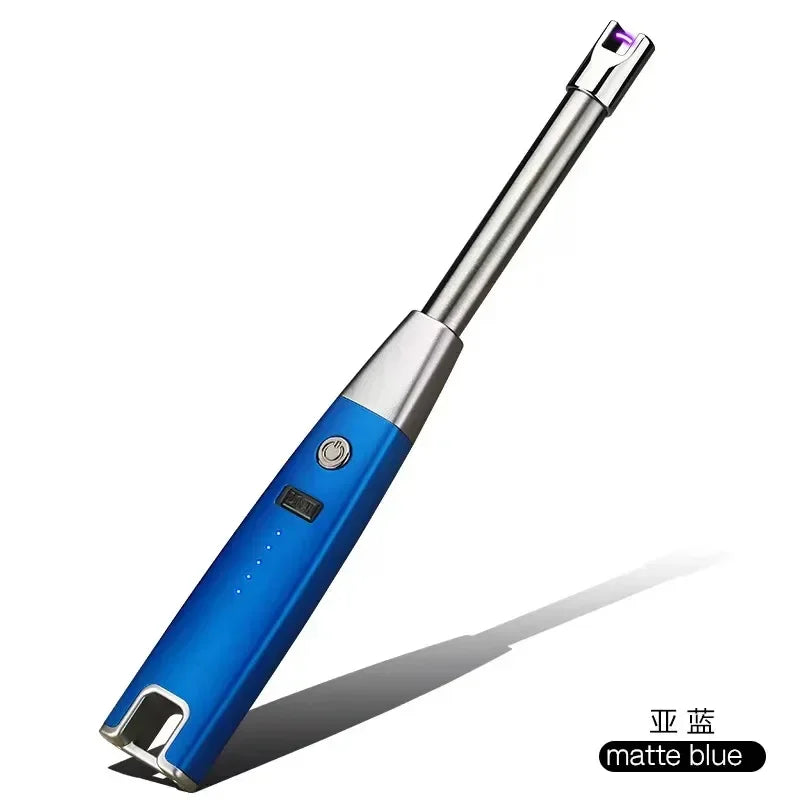 Rechargeable Cigarette Lighter with Power Display, Arc Ignition Gun, Kitchen Igniter, Outdoor Barbecue, Camping, Windproof