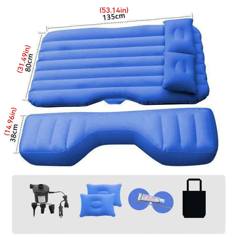 UniversalInflatable Car Mattress Back Seat Travel Bed With Air Mat Rear Seat Sleeping Mat Car Sofa Pillow Instrument  Camping