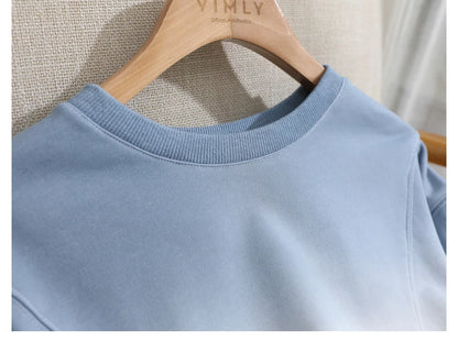 VIMLY Loose Gradient Sweatshirts for Women  Autumn Fashion Casual Round Neck Pullovers Long Sleeve Tops Female Clothes M2967