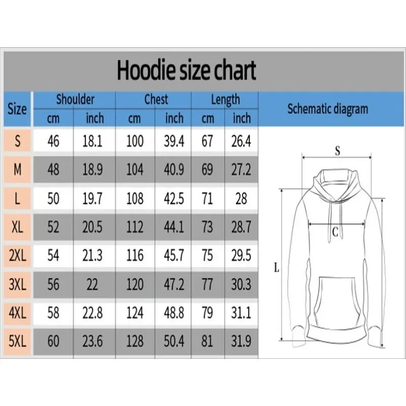 American Street Style Pattern Printed Hooded Sweater Men's and Women's Autumn and Winter Casual Fashion Couple's Coat