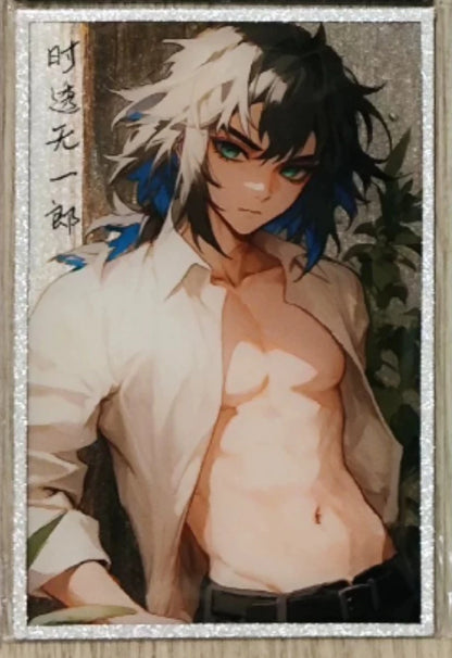 Anime Demon Slayer Kamado Nezuko Kochou Shinobu Rengoku Kyoujurou Kanroji Mitsuri Collection Cards Birthday Gift Children's Toys