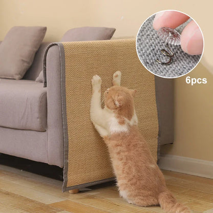 Anti Cat Scratch Sofa Protection Artifact Scratch Board Pad Cat Paws Sharpen Mats Send Nail Fixed Cat Toys