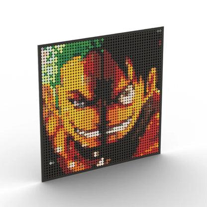 One Piece Anime Figures Luffy Brook Nami Robin Sanji Franky Blocks Brick Pixel Art Decoration Toys Kids Christmas Birthday Gifts