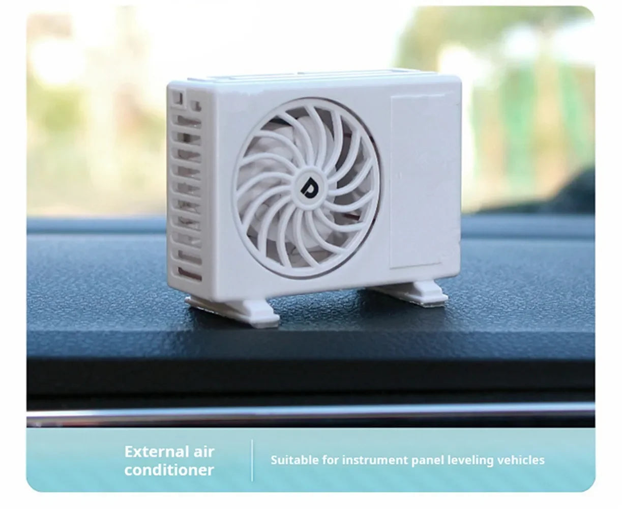 Solar Mini Air Conditioning Model Decorative Car Vehicle Air Outlet Car Ornaments Car Interior Accessories