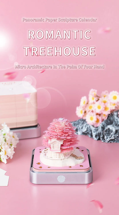 3D Omoshiroi Block Memo Pad Notepads Magical Calendar Magic Castle Sakura Tree Sticky Note Luxury Novelty Gift Items