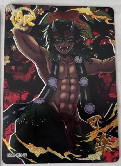 Anime Demon Slayer Kamado Tanjirou Kochou Shinobu Kanroji Mitsuri Iguro Obanai Collection Card Birthday Gifts Children's Toys