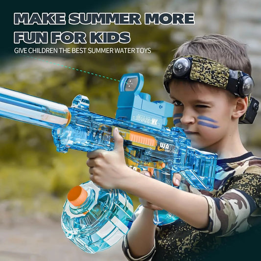 2024 Summer Automatic Electric UMP45 Submachine Water Gun Fights Toy Water Outdoor Beach Swimming Pool Toys Adult Kids