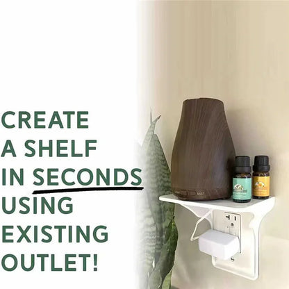 Bedside Storage Mobile Phone Holder Without Punching Socket Bracket Wall Living Room Switch Shelf Socket Plug Charging Bracket