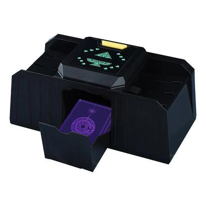 Mélangeur de cartes automatique Mélangeur de cartes électrique à 2 jeux Mélangeur de poker électrique à piles pour jeu de cartes Poker