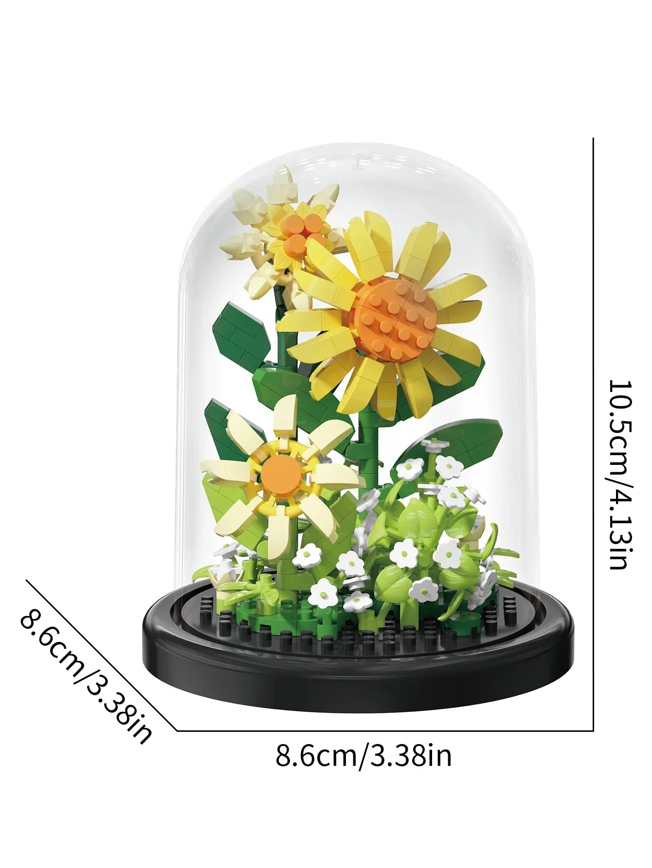 Building block bouquet assembly toy children's puzzle building block toy parent-child interactive desktop decoration