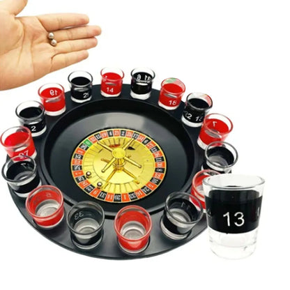 Vasos de chupito de 16 agujeros, copas de vino, juego de ruleta, juego de juegos para beber para fiestas, juego de ruleta de 16 chupitos, suministros para fiestas