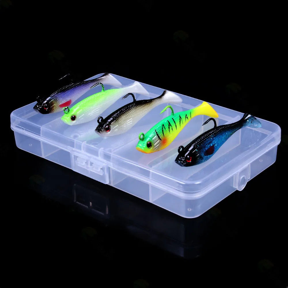 Sea Fishing Jigs Head Silicone Soft Bait 8cm-10g T tail Wobbler Fishing Lure Artificial Rubber Bait Swimbait Fishing Tackle
