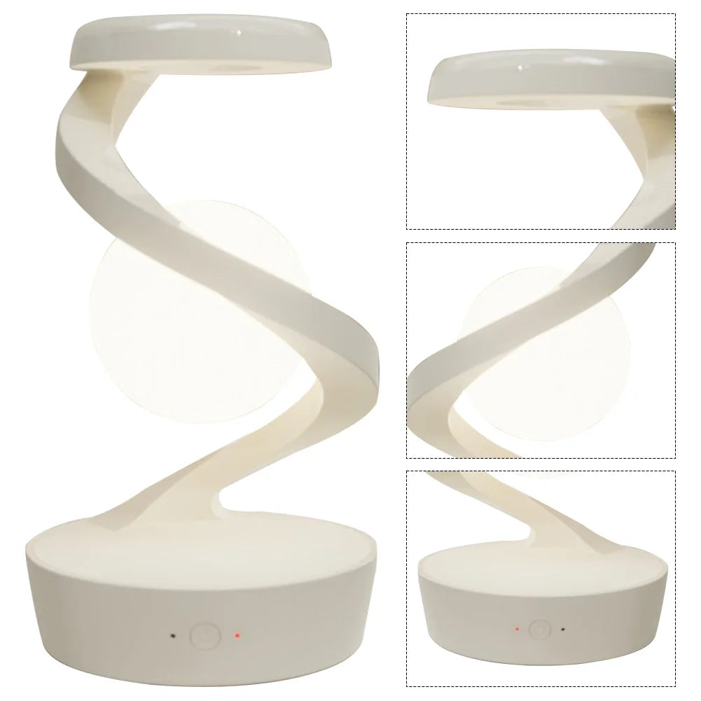 Rotating Wireless Floating Lamp RGB 3D Levitating Ball Lamp with Wireless Phone Charger Unique Desk Lamp for Office Bedroom Home