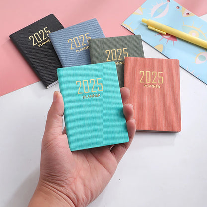 2025 A7 Mini Agenda Book Portable Diary Weekly Planner Notebooks To Do List English Notepad With Calendar School Office Supplies
