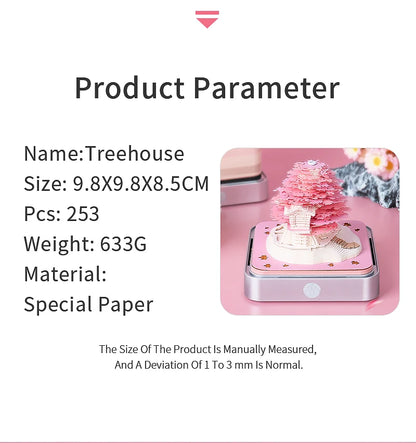 3D Omoshiroi Block Memo Pad Notepads Magical Calendar Magic Castle Sakura Tree Sticky Note Luxury Novelty Gift Items