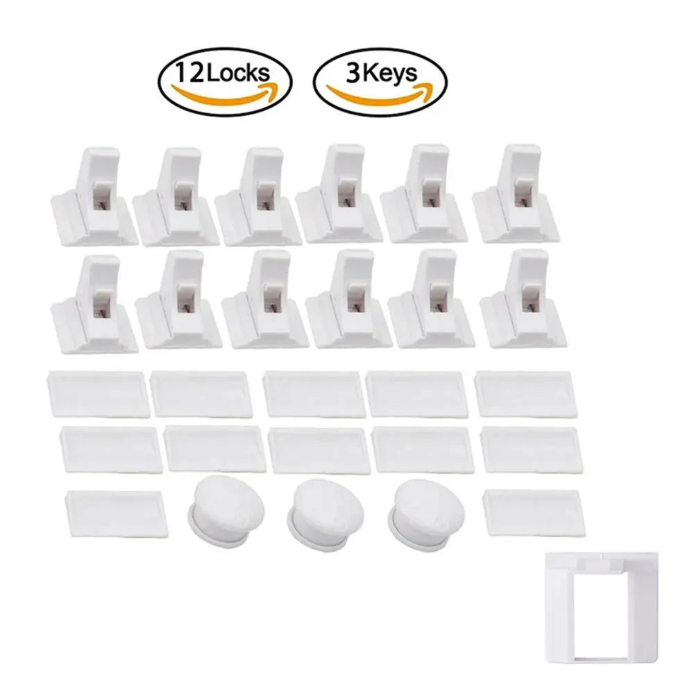 Baby Safety Lock Invisible Lock Kids Security Drawer Latch Cabinet Door Magnetic Child Safety Lock Limiter Children Protection