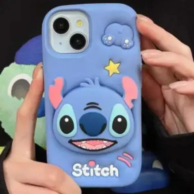 Stitch Phone15promax cute mobile phone case Apple 14/13 silicone 12 all-inclusive 11 soft 15 cartoon couple protective case