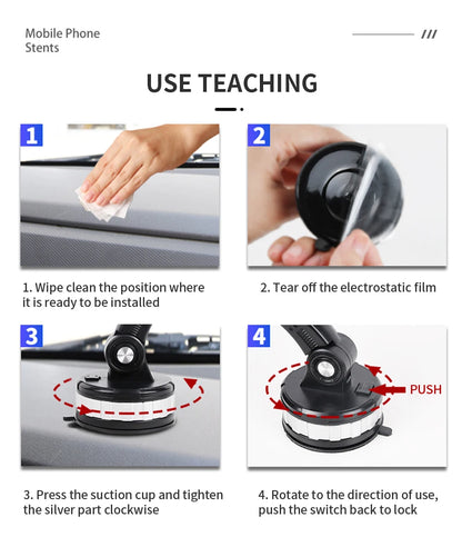 Phone Mount For Car Center Console Stack Super Adsorption Phone Holder On-Board Suck Support Clamp Bracket Universal