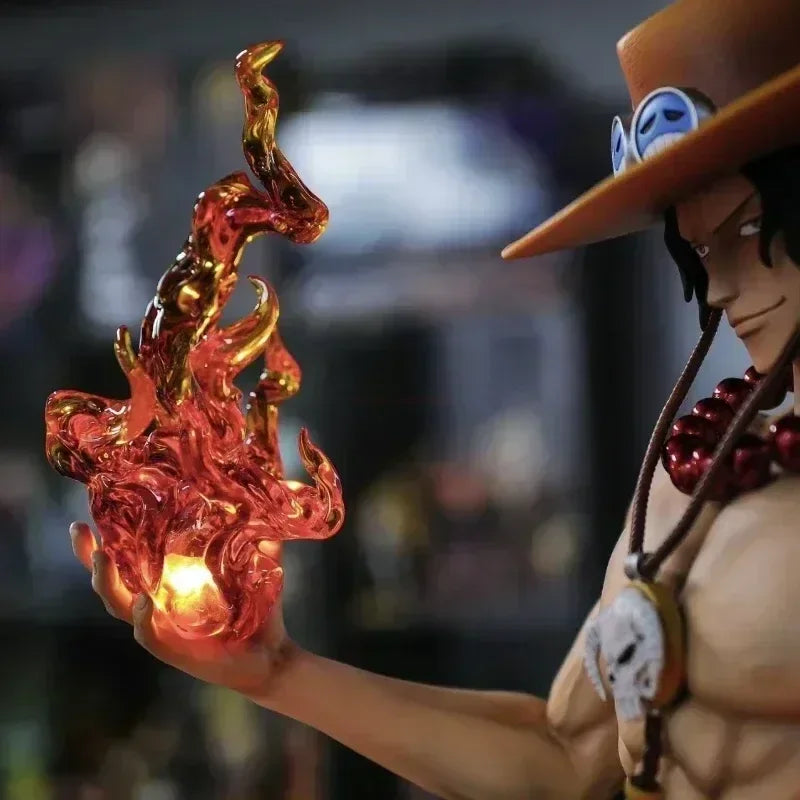 70cm New One Piece Gk Fantasy Third Anniversary 1/3 Ace Super Hugetrendy Statue Anime Decoration Christmas Collect Figures Gift