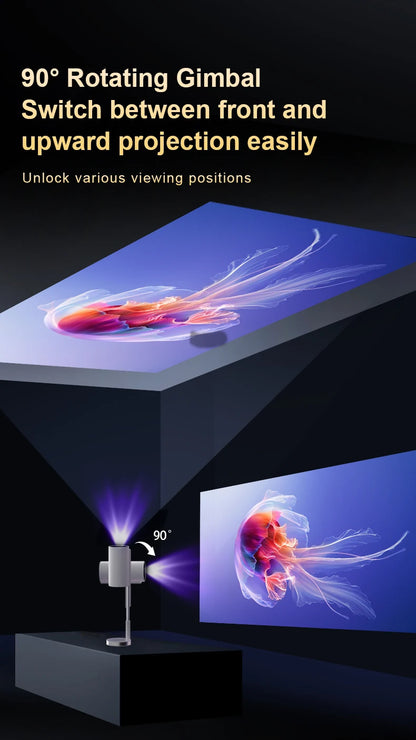 TS-3 Smart Projector 2.4G 5G WIFI With HIFI Speaker Hidden Lift Gimbal Home Theater