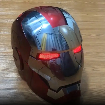 Avenger Iron Man Mk-5 Helmet Electric 1/1 Mk5 Helmet Remote & Voice Control Cosplay Light Led Ironman Action Figure Toys Gifts