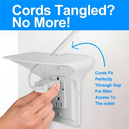 Wall Outlet Shelf Convenient Sturdy Mobile Phone Charging Holder Cable Usb Rack For Bathrooms Kitchens Living Rooms