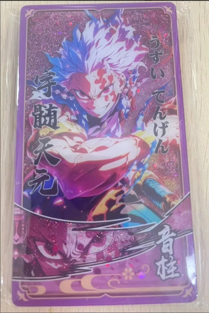Anime Demon Slayer Quicksand Cards Kanroji Mitsuri Kochou Shinobu Iguro Obanai Uzui Tengen Collection Cards Birthday Gifts Toys