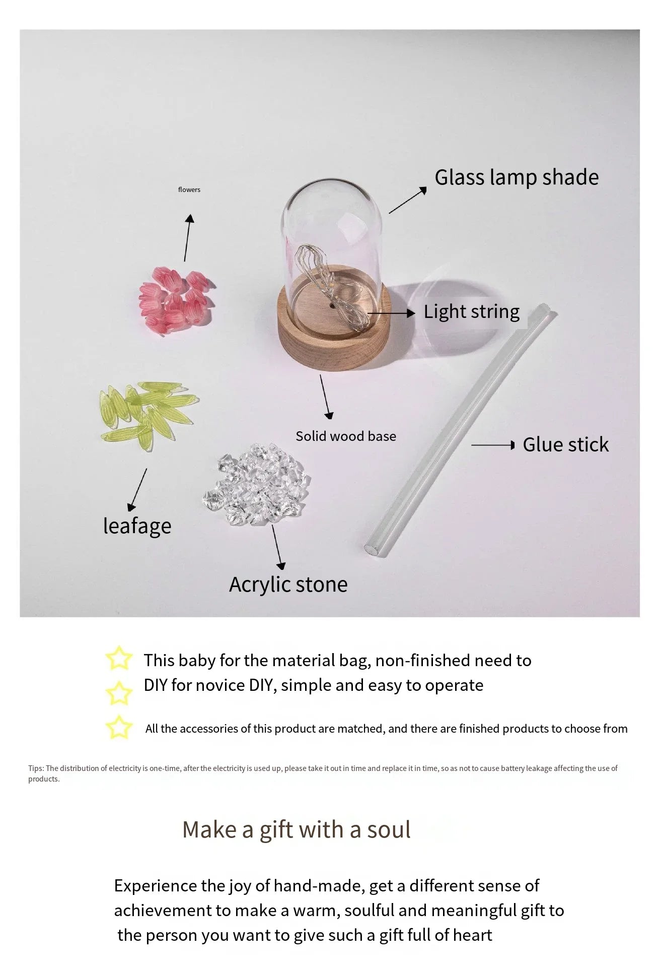 Tulip Night Light Tulip Flower Table Lamp DIY Simulation Tulip LED Night Light Handmade Bedside Light Christmas New Year Gift