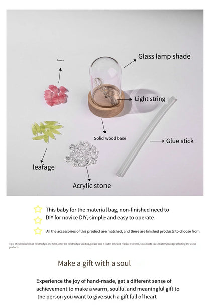 Tulip Night Light Tulip Flower Table Lamp DIY Simulation Tulip LED Night Light Handmade Bedside Light Christmas New Year Gift