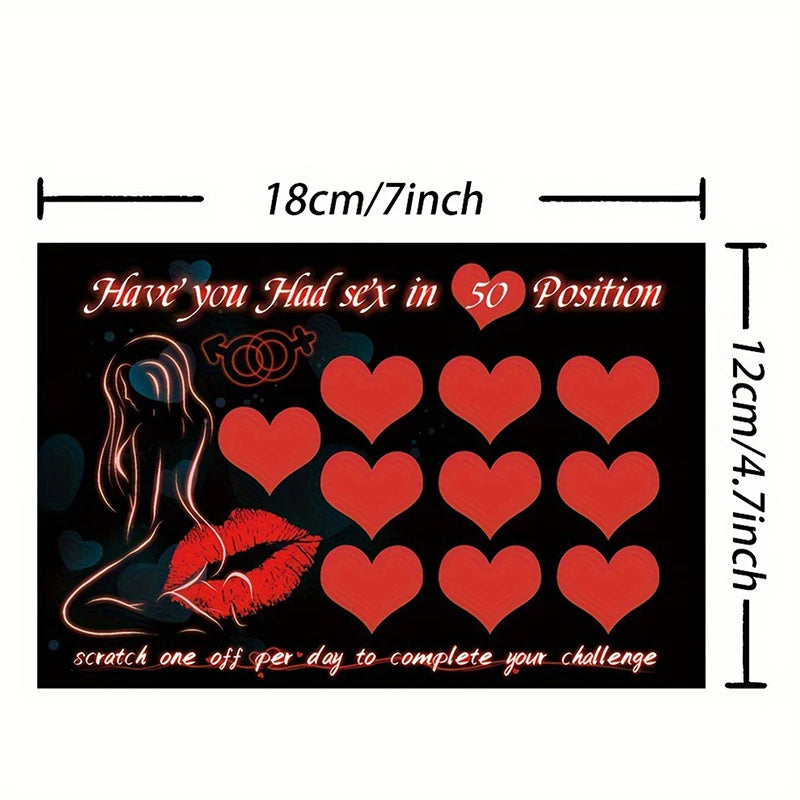 5PCS Naughty Scratch Card To Do Between Couples Couples Games Bedroom Scratch Off Poster Dates Scratch Off List