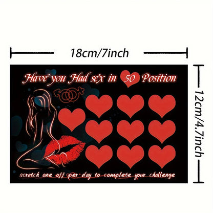 5PCS Naughty Scratch Card To Do Between Couples Couples Games Bedroom Scratch Off Poster Dates Scratch Off List