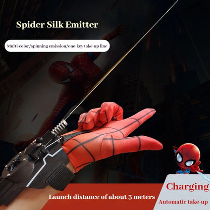 2024 New Ml Legends Spiderman Web Shooters Usb Charging Spider Man Wrist Launcher Cosplay Peter Parker Props Gloves Toys Gifts