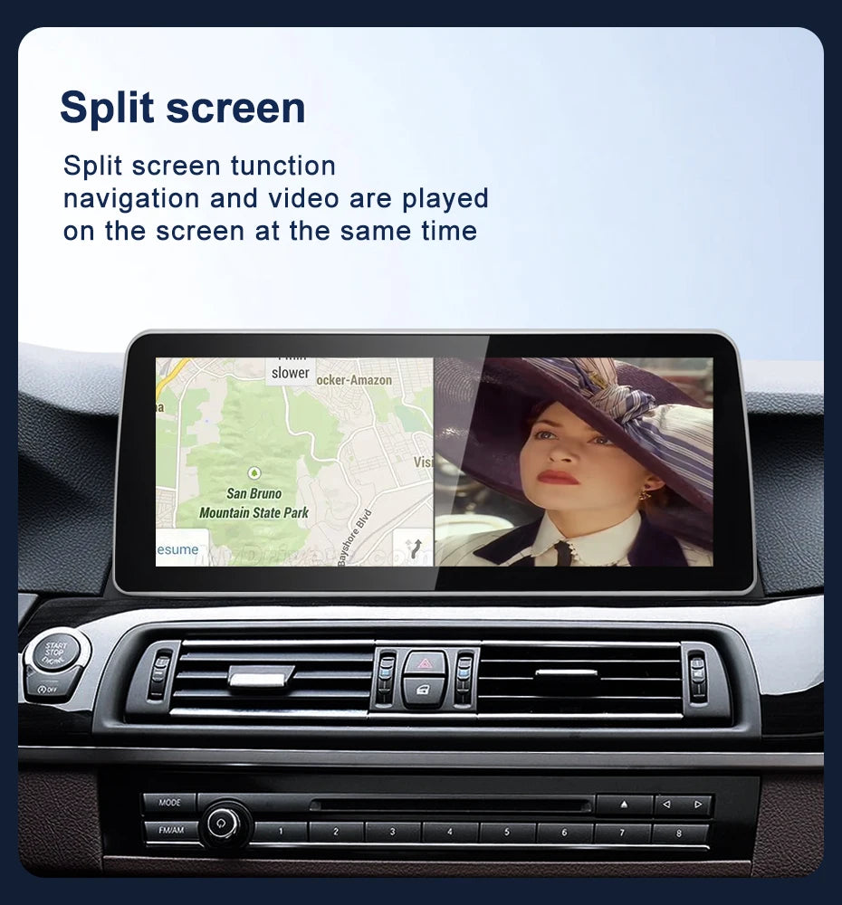 2024 New ID6 ID7 ID8 UI 12.3inc Android System Wireless Carplay AUTO For BMW 5Series F10 F11 CIC NBT Car Video Players GPS NAVI