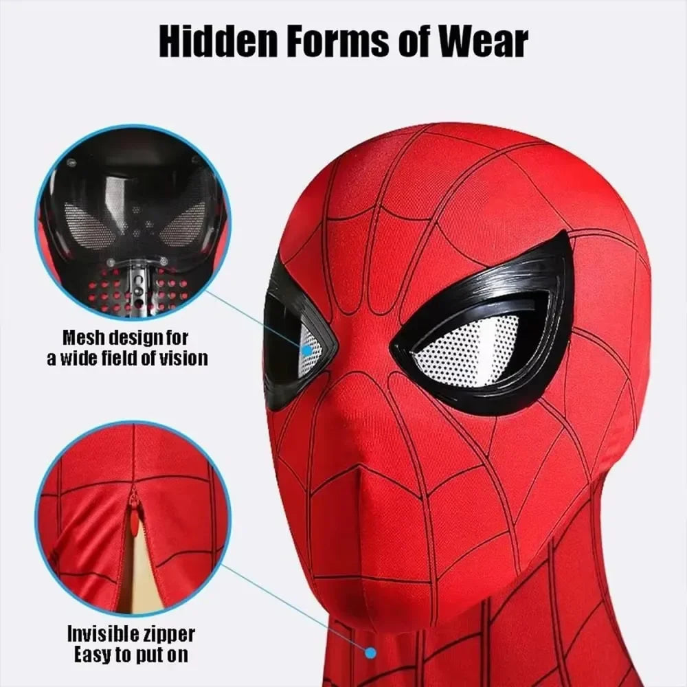 Spiderman Toy Mask Eye Movable Launcher Soft Bullet Gun Suction Cup Ejection action figure spider man Masks Kids Christmas Gifts