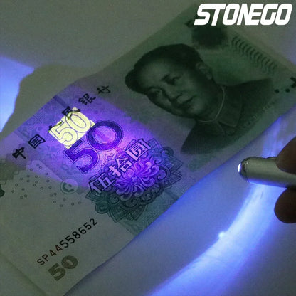 STONEGO Invisible Ink Pen with UV Light Magic Secret Writing Ballpoint Multi Function Pen for Office School Supplies