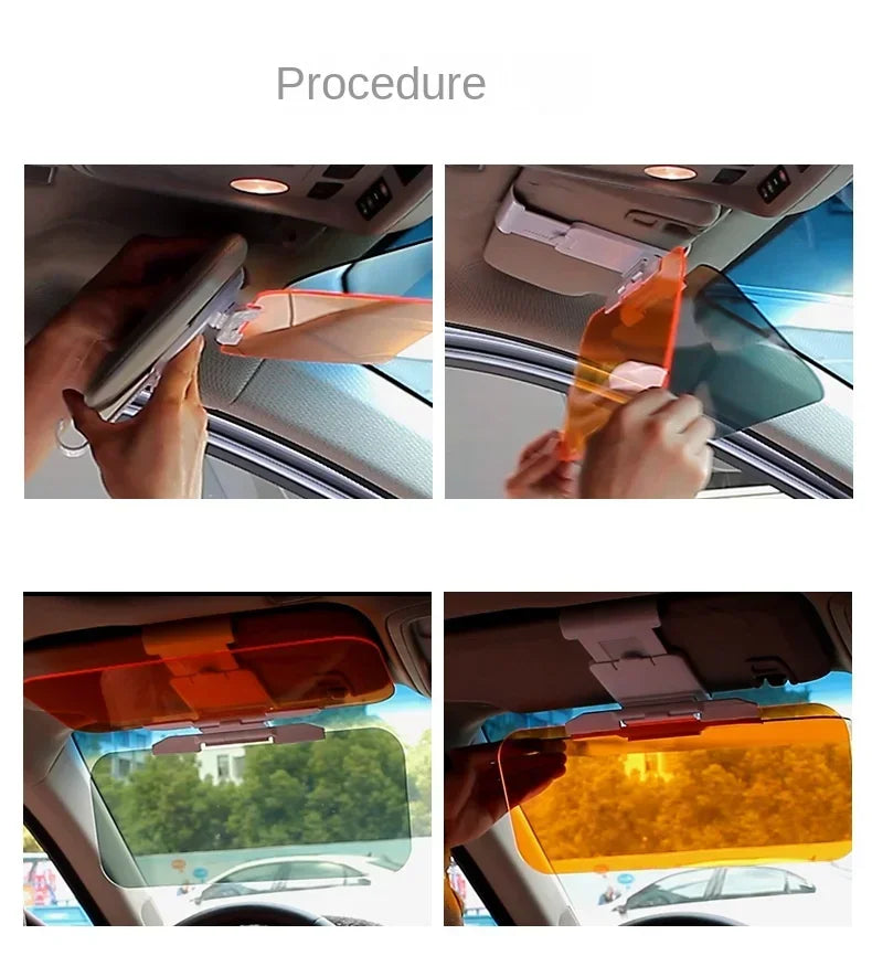 2 in 1 Car Sun Visor Goggle Night Vision Driving HD Anti Sunlight Dazzling Day Mirror Anti-UV Auto Interior Mirrors Sunshades