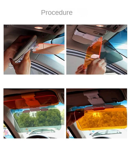 2 in 1 Car Sun Visor Goggle Night Vision Driving HD Anti Sunlight Dazzling Day Mirror Anti-UV Auto Interior Mirrors Sunshades