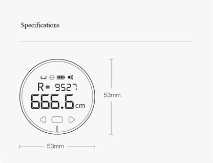 YYHC-Outil de mesure rechargeable Règle électronique Écran LCD HD Ruban à mesurer numérique roulant Règle multifonction portable