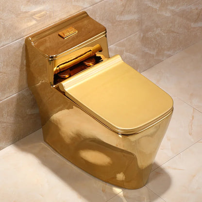 Bathroom toilet bowl gold color wc golden toilet seat ceramic commode