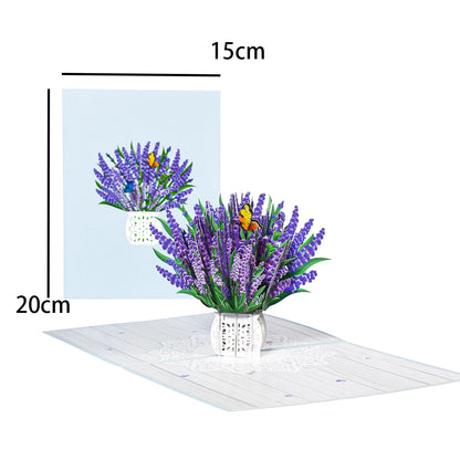 Tarjeta de felicitación emergente con flores en 3D para cumpleaños, día de la madre, día del padre, graduación, aniversario de bodas, mejórate pronto, simpatía
